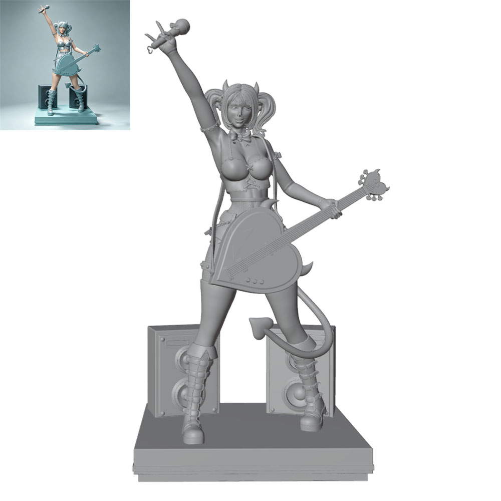 3D Printing Rock - 1/24/6 Imagem dinâmica de cantora de