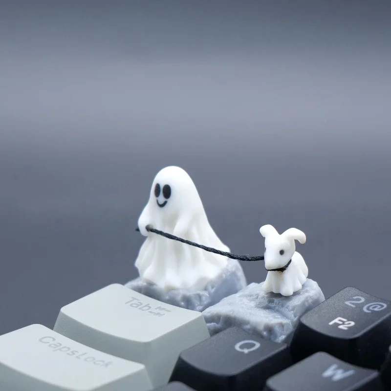 3D Printing Simulator - Fantasma filhote de cachorro resina keycap