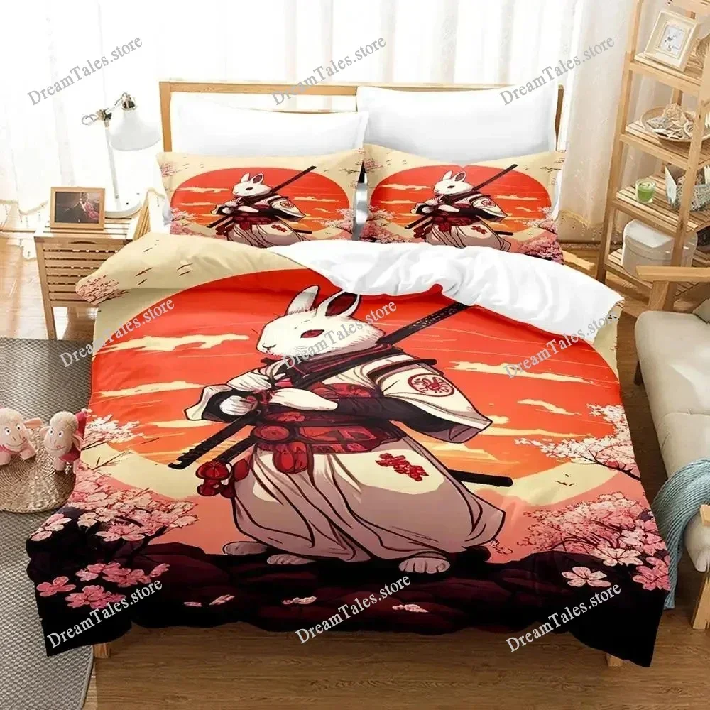 3D Printing Rabbit - Conjunto de Cama Anime Samurai Rabbit