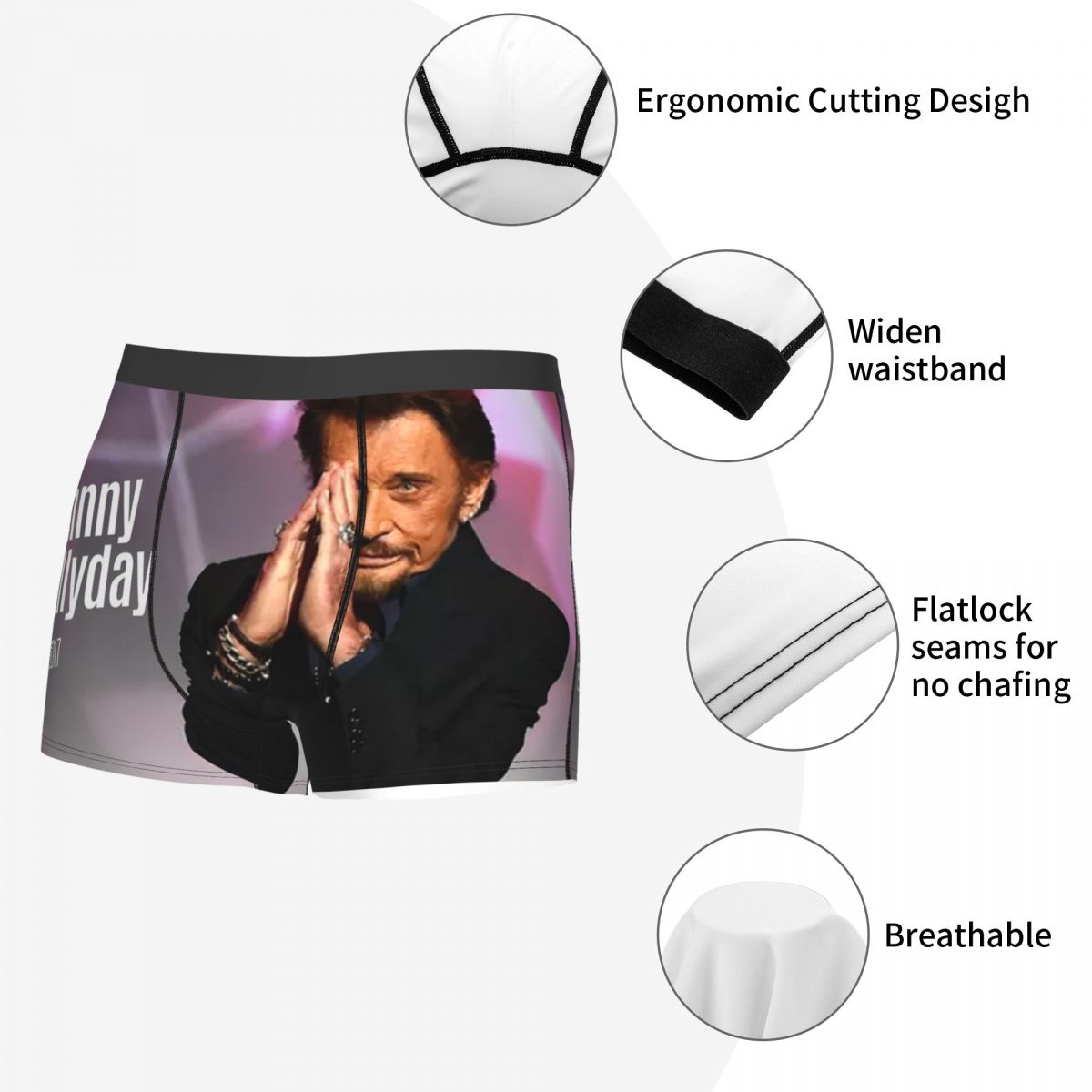 Rock Johnny Hallyday Boxer Sho - 3D Printing Rock avaliação e preço