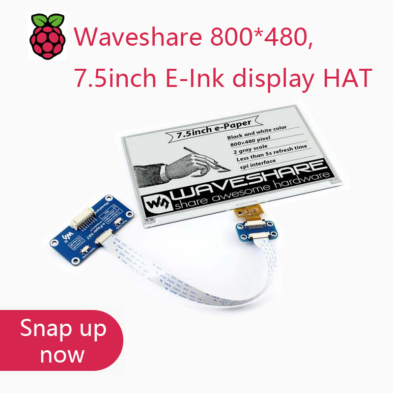 Display E-Ink Waveshare 800*48 - Raspberry Pi 3D Print avaliação e preço